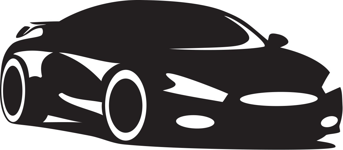 Sports car silhouette vector image