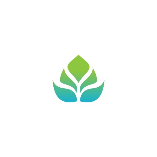 eco green leaf organic logo vector image