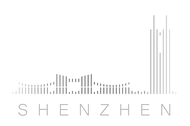 vertical bars shenzhen landmark skyline vector image