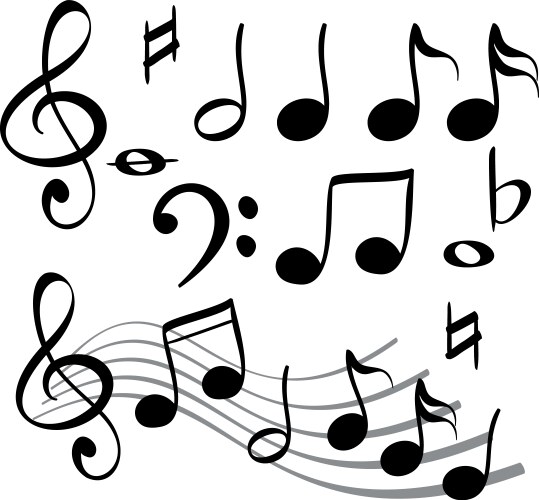 Music note icon vector image