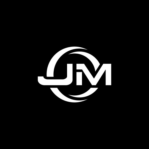 Jm logo monogram design template vector image