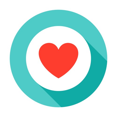 Heart pill circle icon vector image