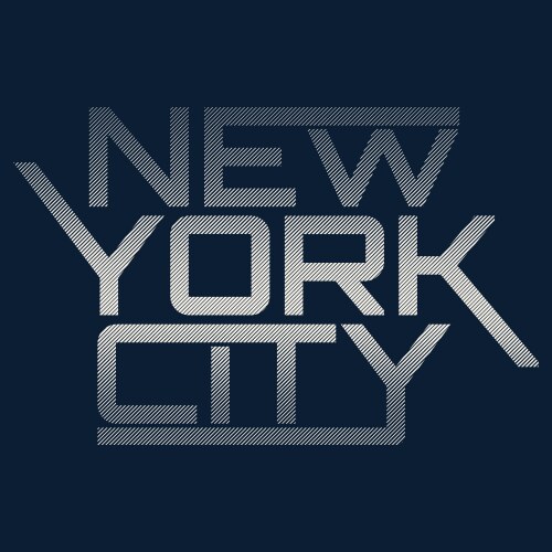 Nyc typography t-shirt graphics vektorbild