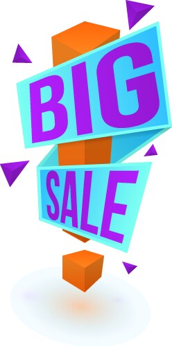 Big sale bright banner vector image