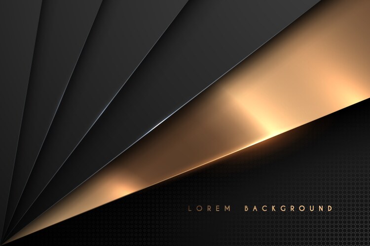 abstract black and gold geometric shapes vector image