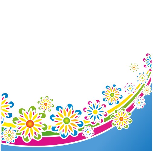 Summer flowers vector image