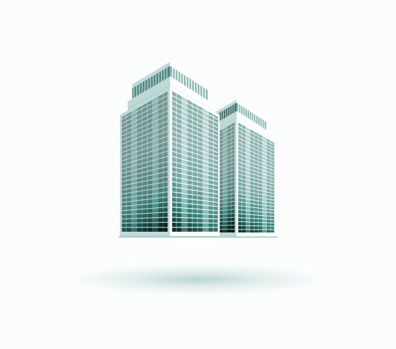 Skyscrapers house building icon vector image