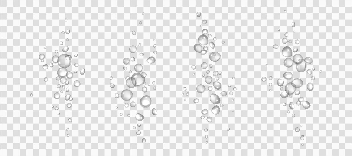 Effervescent water or oxygen air fizz realistic vector image