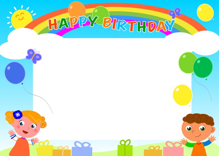 Happy birthday frame vector image