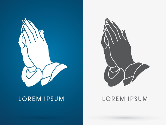 Prayer hand vector image