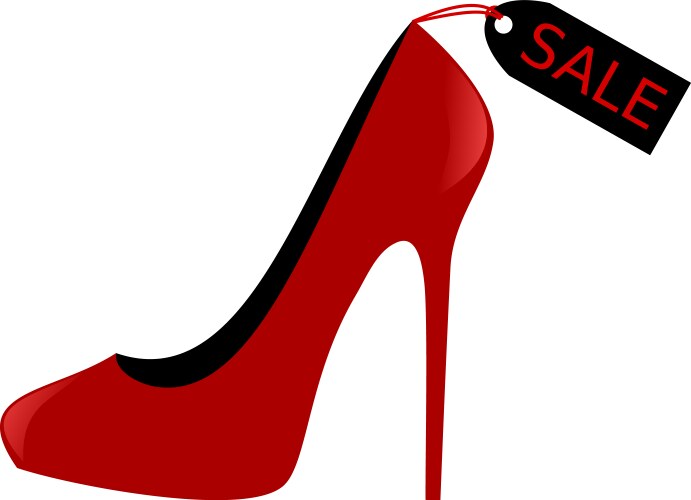 Shoe sale vector image