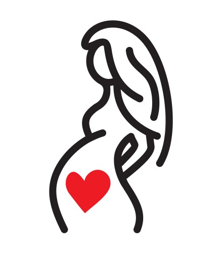 Pregnant woman vector image