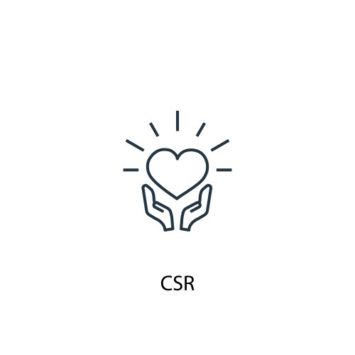 Csr concept line icon simple element vector image