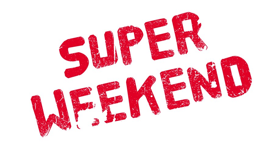 Super weekend rubber stamp vector image