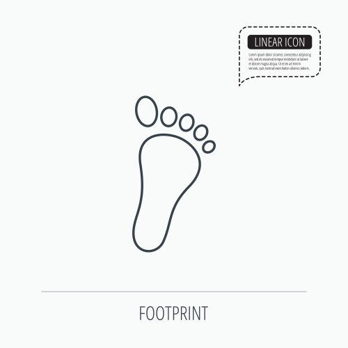 baby footprint icon child foot sign vector image