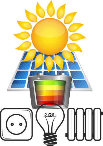 alternative energy sources for home vector image