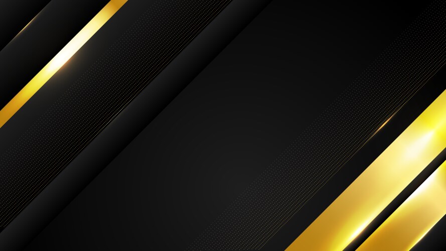 Luxury black gold abstract 3d background vector image