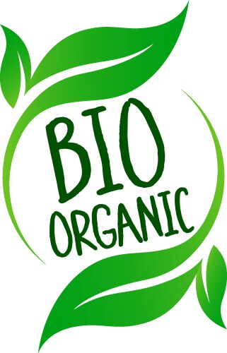 bio organic logo symbol vector image