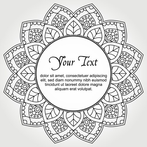 Mandala with text vector image