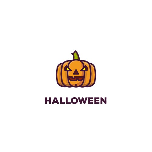 Halloween banner with pumpkin vector image