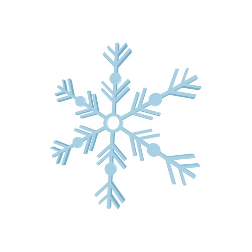 Snowflake icon cartoon style vector image