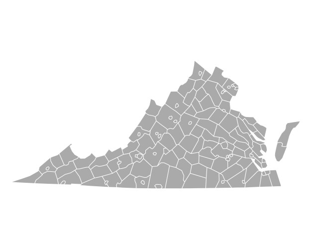 Map of virginia vector image