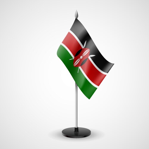 Table flag of kenya vector image