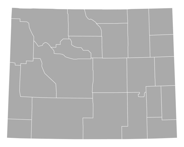 Map of wyoming vector image