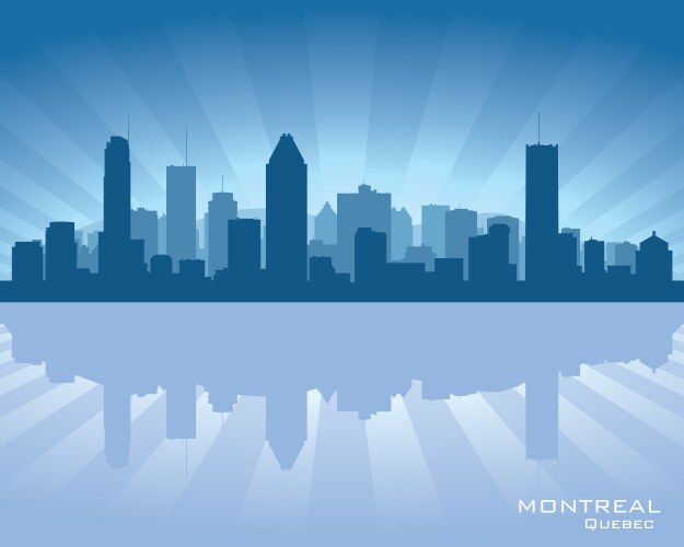 montreal canada skyline vector image