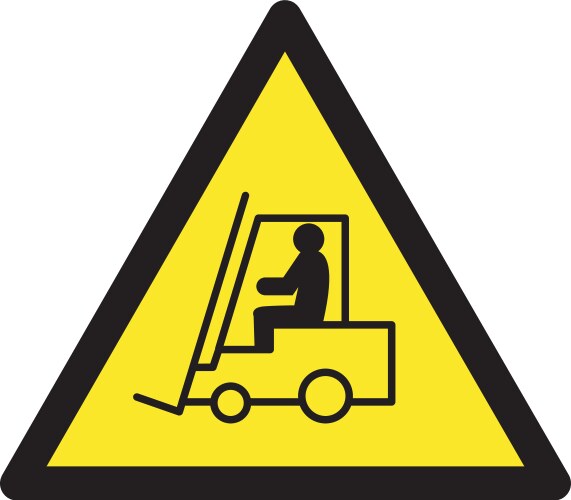 Danger forklift trucks safety sign vector image