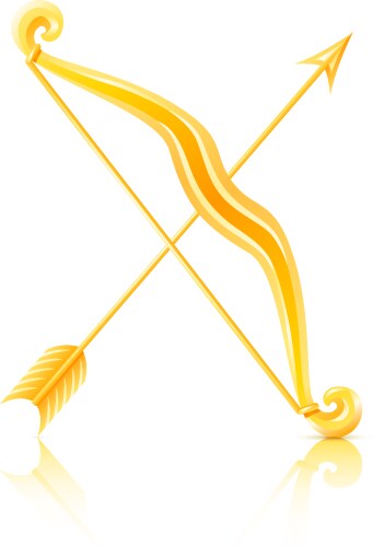 Bow with arrow vector image