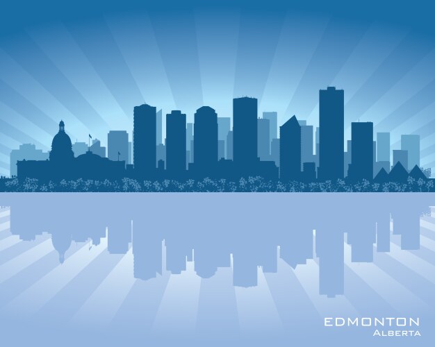 edmonton canada skyline vector image