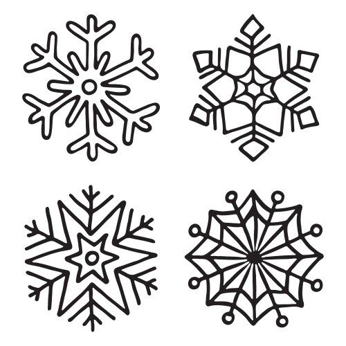 Snowflakes set vector image