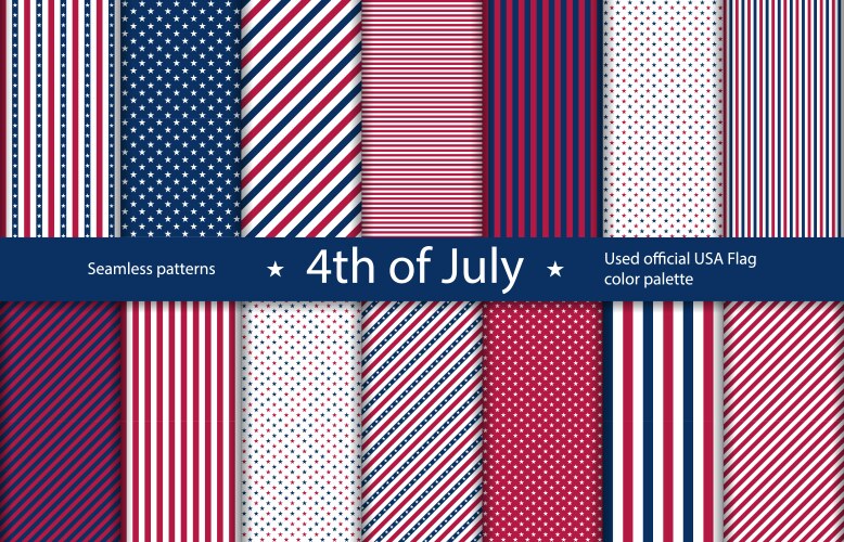 4th july independence day usa flag geometric vector image