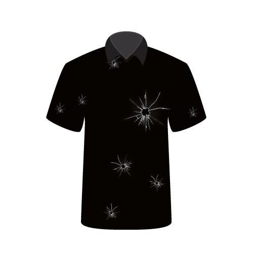 T-shirt with the image of shot vector image