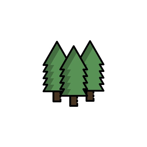 hunting icon forest vector image