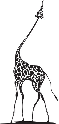 Graceful giraffe reaching for food vector image