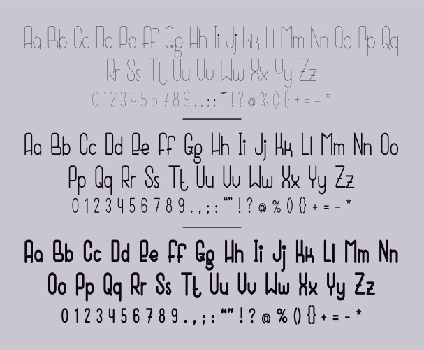 Complete english alphabet vector image