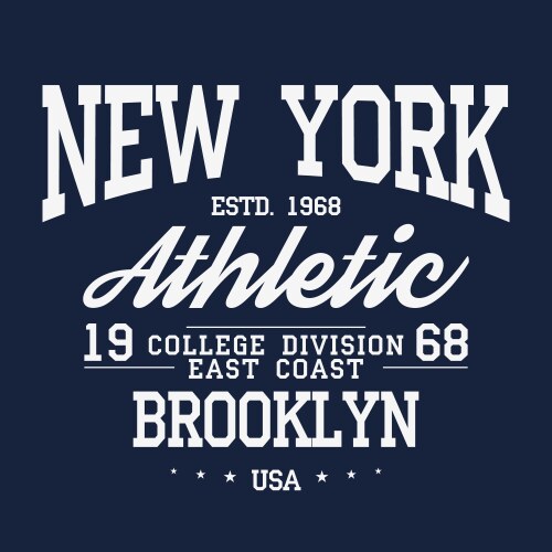 new york brooklyn typography badge for t-shirt vector image