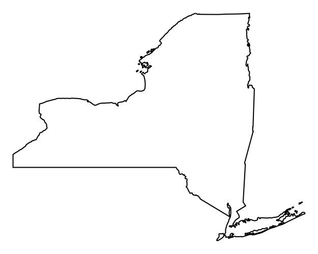 Map of new york vector image