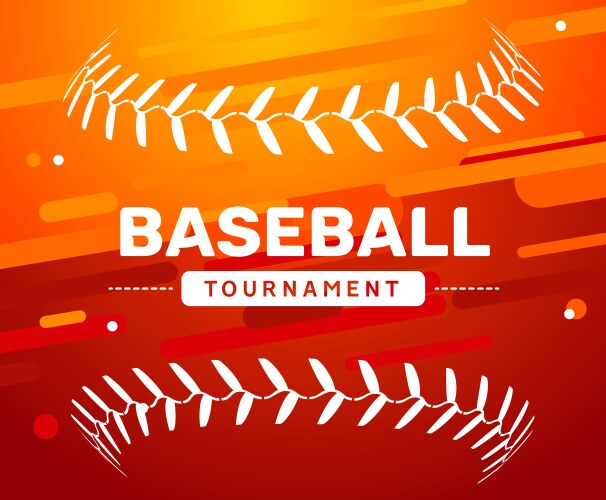 baseball flyer poster template tournament vector image