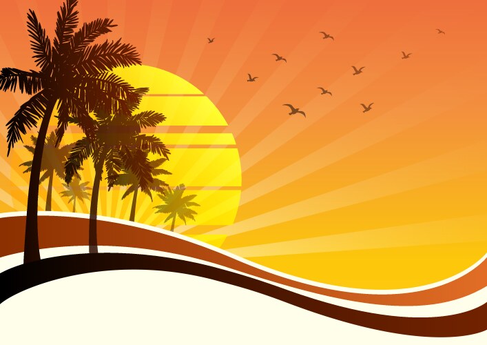 Summer background vector image