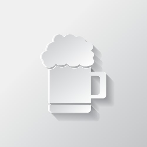 Glass of beer web icon vector image