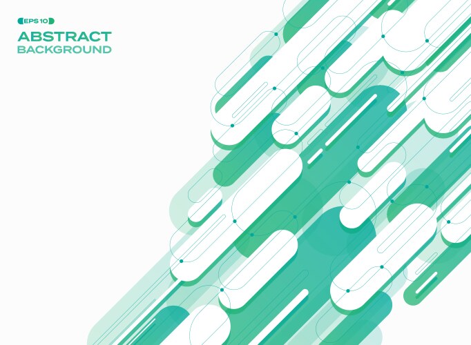 Abstract of technology gradient green strip lines vector image