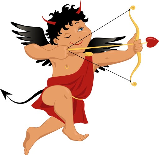 Bad cupid vector image