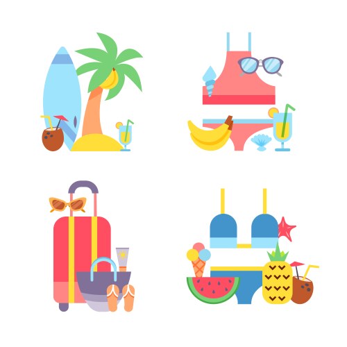 World travel vacations summer holiday tourism vector image