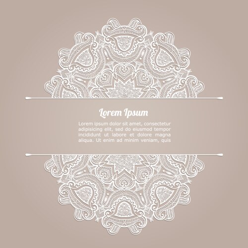 background with lace pattern invitation template vector image