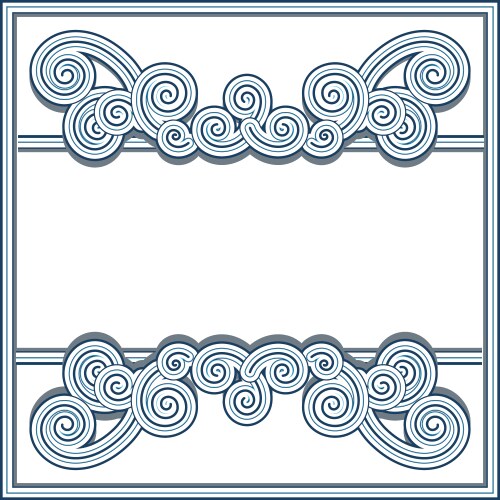 Wavy swirl frame vector image