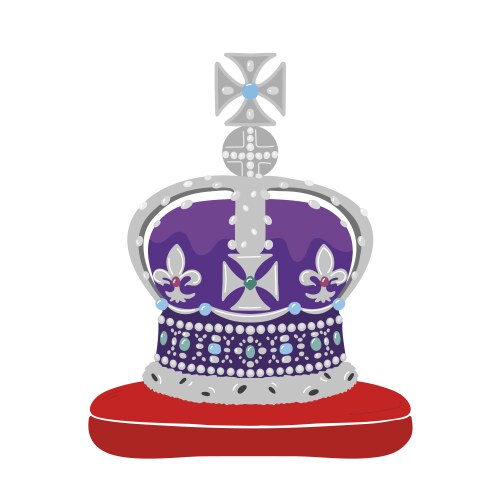 King crown england charles iii coronation vector image