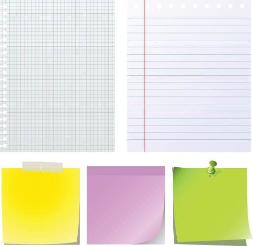 Note papers vector image